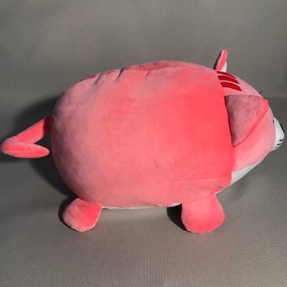 Linzy Smoochy Pals 15” Soft Plush Squishy Pink Kitty Cat Stuffed Animal Pillow - Picture 2 of 6